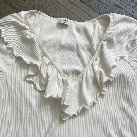 🔥wilfred🔥 | Aritzia Danette white ribbed t-shirt - Picture 6 of 12